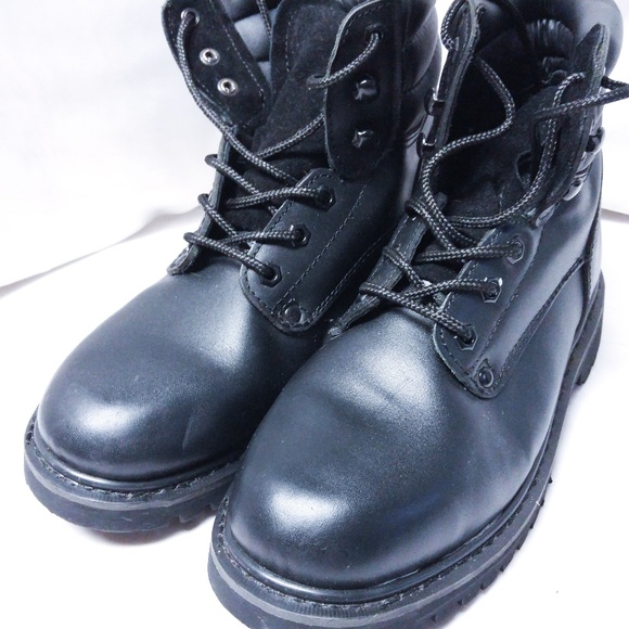 Sears Work Boot Soft Toe Black Leather size 7.5 - Picture 2 of 6